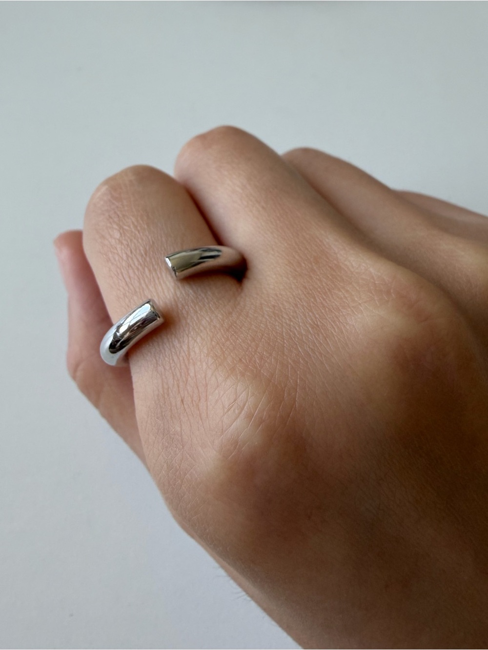 Minimal Open Silver Ring (size 6.5)